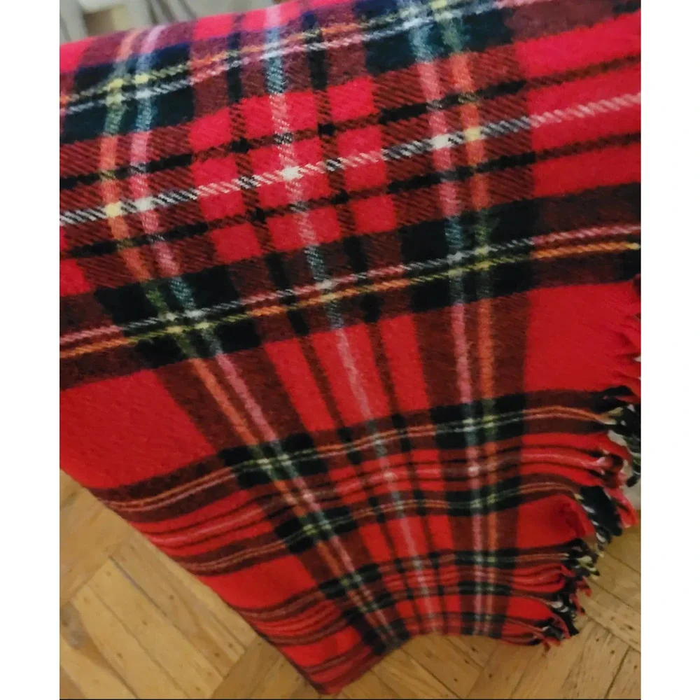 Vintage Troy Leisure Blanket Christmas Winter Cabin Plaid